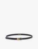 Sandro Branded-Buckle Mock-Croc Leather Belt