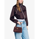 Sandro suede mini shoulder bag, imported from the UK