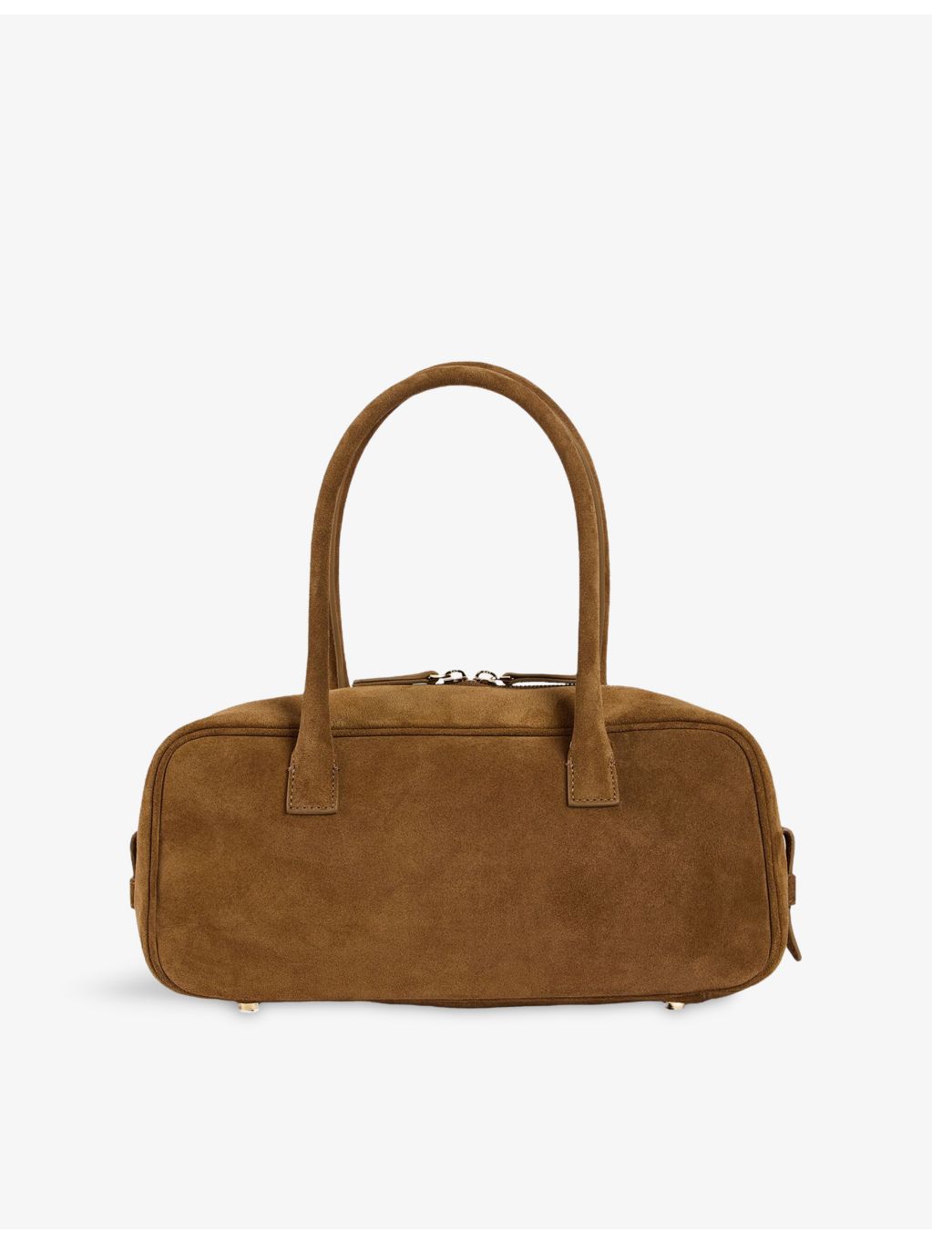 Sandro Ezmehralda suede bowling bag with twin handles, UK version