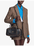 Sandro Ezmehralda suede shoulder bag with gold-tone hardware, UK version
