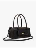 Sandro Ezmehralda suede shoulder bag with gold-tone hardware, UK version