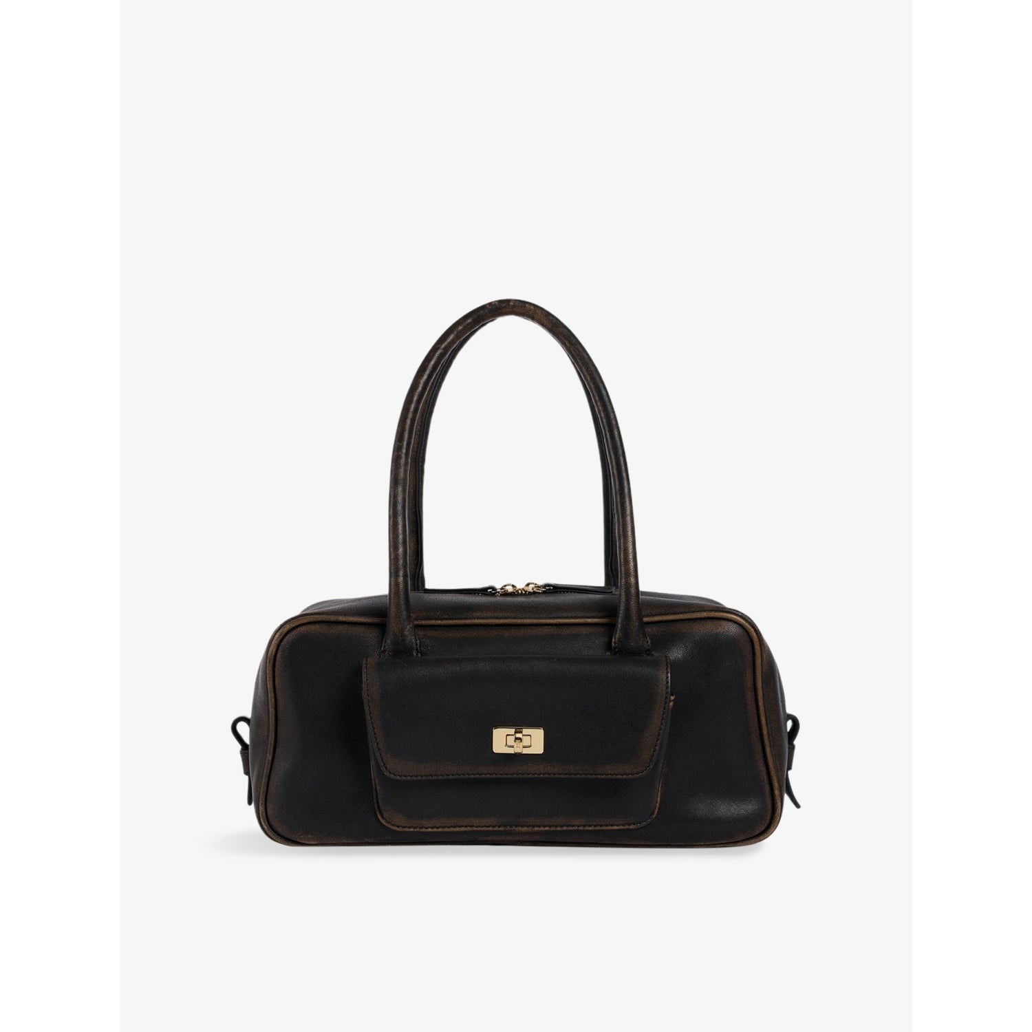 Sandro Ezmehralda suede shoulder bag with gold-tone hardware, UK version