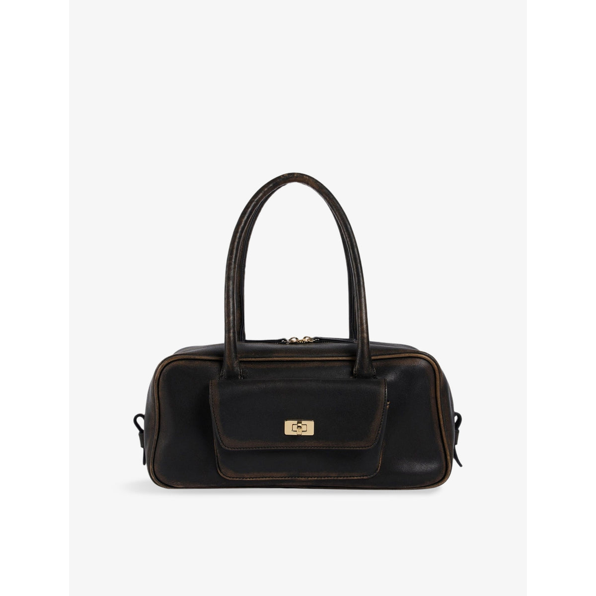 Sandro Ezmehralda suede shoulder bag with gold-tone hardware, UK version