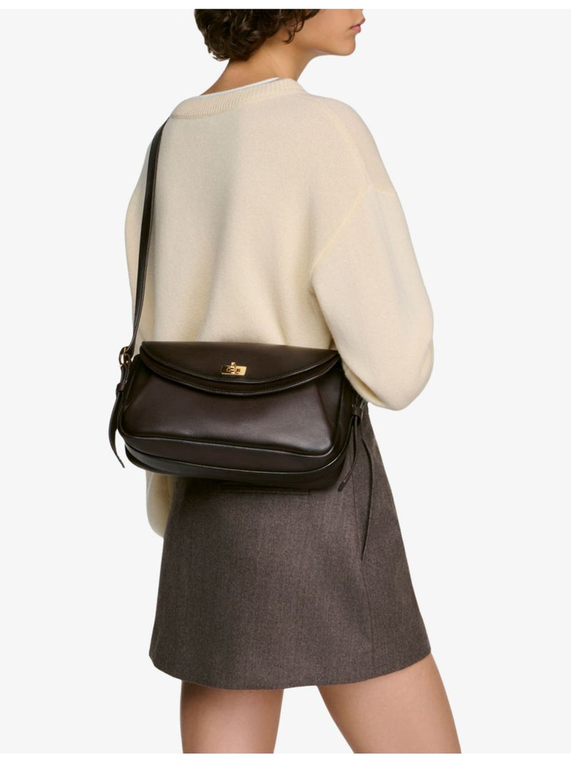 Sandro Le Mambo small leather shoulder bag, UK version