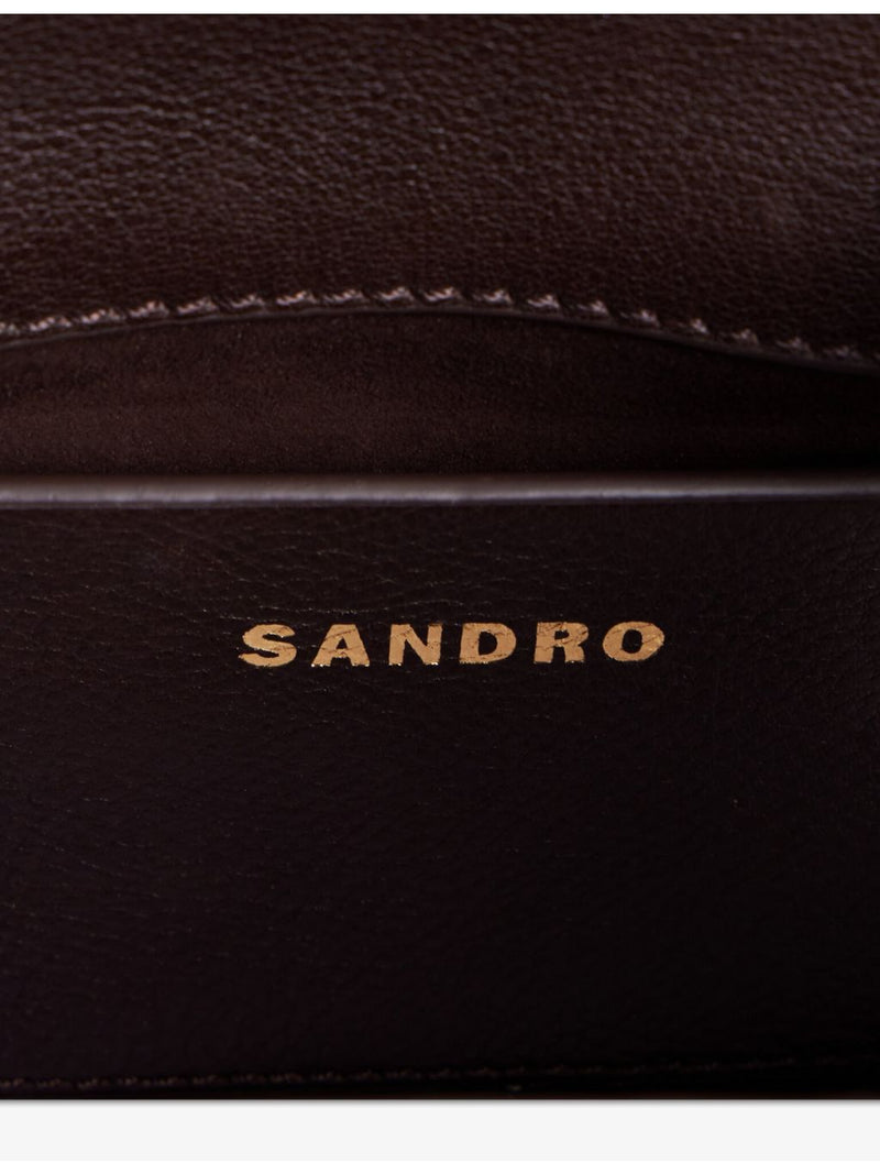 Sandro Le Mambo small leather shoulder bag, UK version