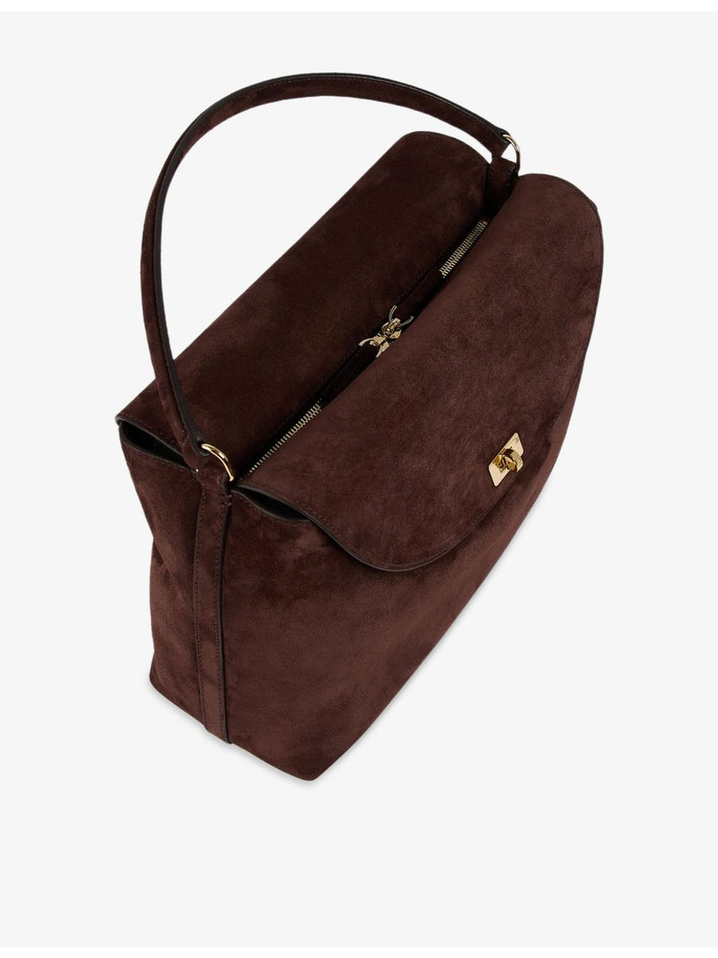 Sandro suede shoulder bag with detachable cross-body strap (British brand)