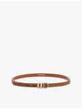 Sandro suede belt with branded gold-toned buckle, UK version
