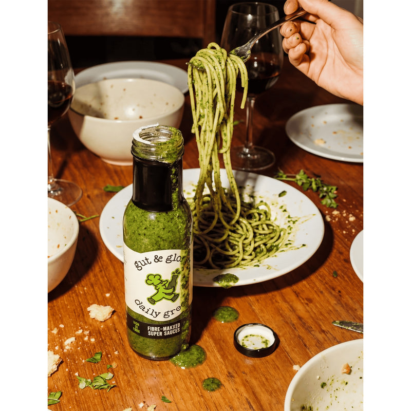 Gut & Glory Daily Green sauce jar 265g, UK version