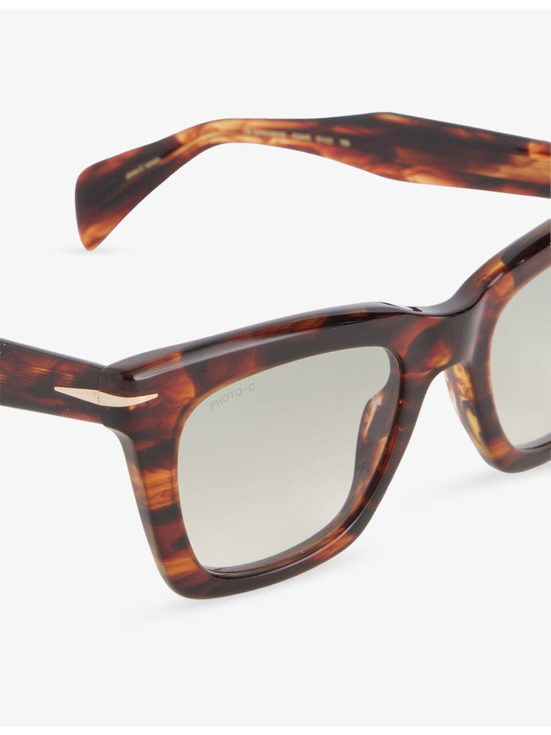 David Beckham Miami rectangle-frame acetate sunglasses (British brand)