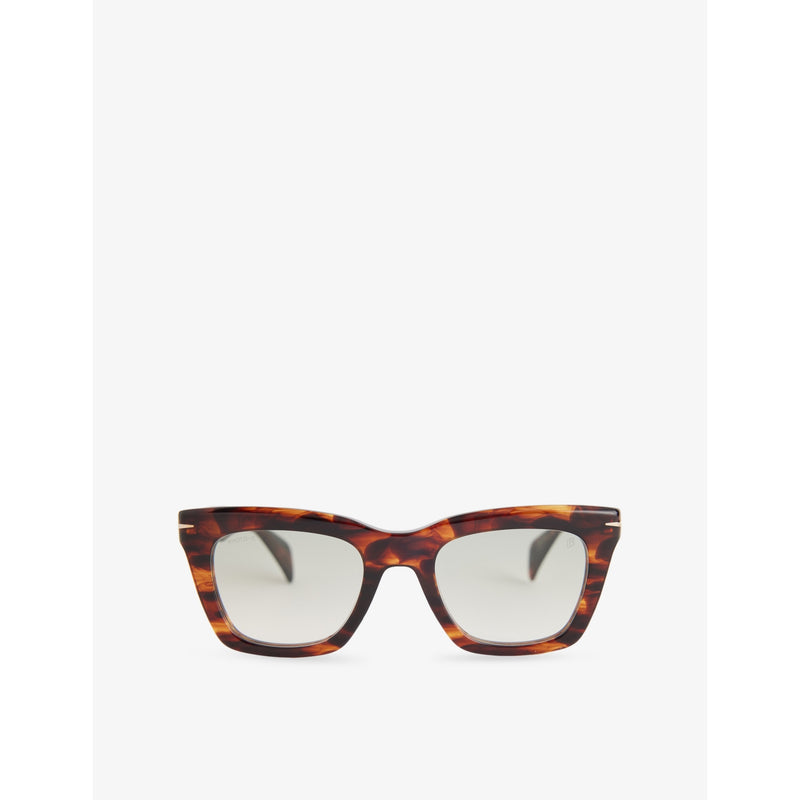 David Beckham Miami rectangle-frame acetate sunglasses (British brand)