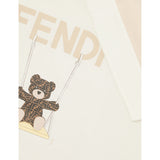 Fendi baby blanket with bear graphic in cotton-jersey, UK version