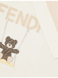 Fendi baby blanket with bear graphic in cotton-jersey, UK version
