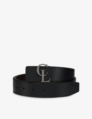 Christian Louboutin Logo-Buckle Leather Belt