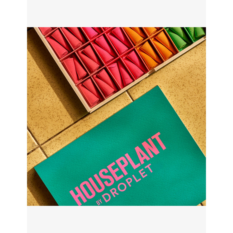 Houseplant incense set with marble ashtray 64 droplets, imported from the UK