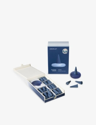 Wild berry incense droplets set with glass holder, imported from the UK
