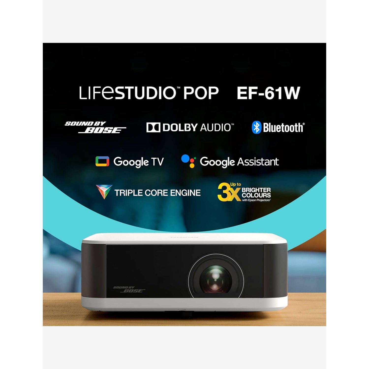 Epson EF-61W Lifestudio portable projector (British brand)