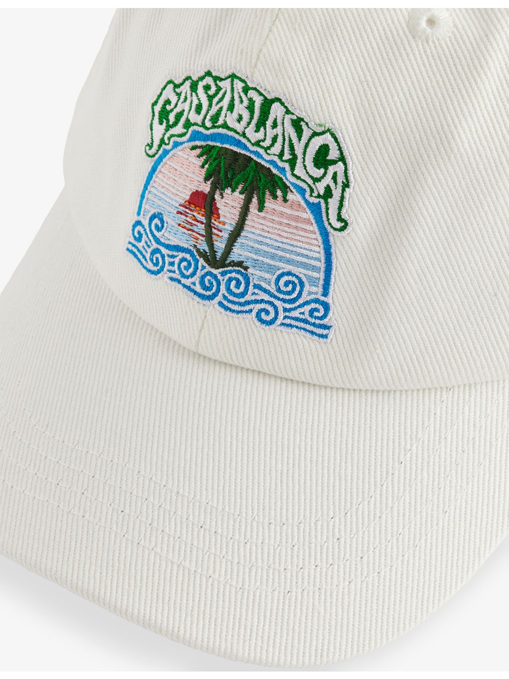 Casablanca palm tree embroidered baseball cap, UK version