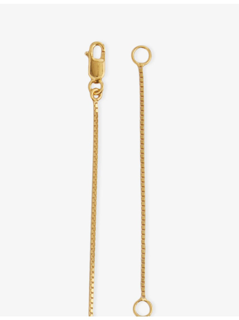 Rachel Jackson 14ct gold-plated T-bar necklace with cubic zirconia (British brand)