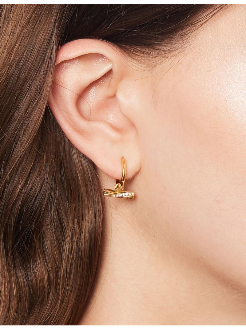 Rachel Jackson 18ct gold-plated huggie earrings - British product