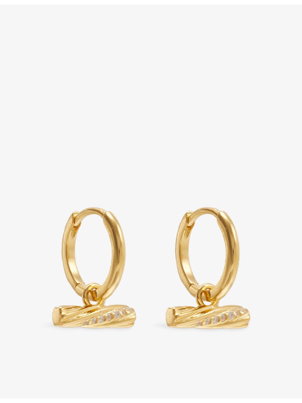 Rachel Jackson 18ct gold-plated huggie earrings - British product