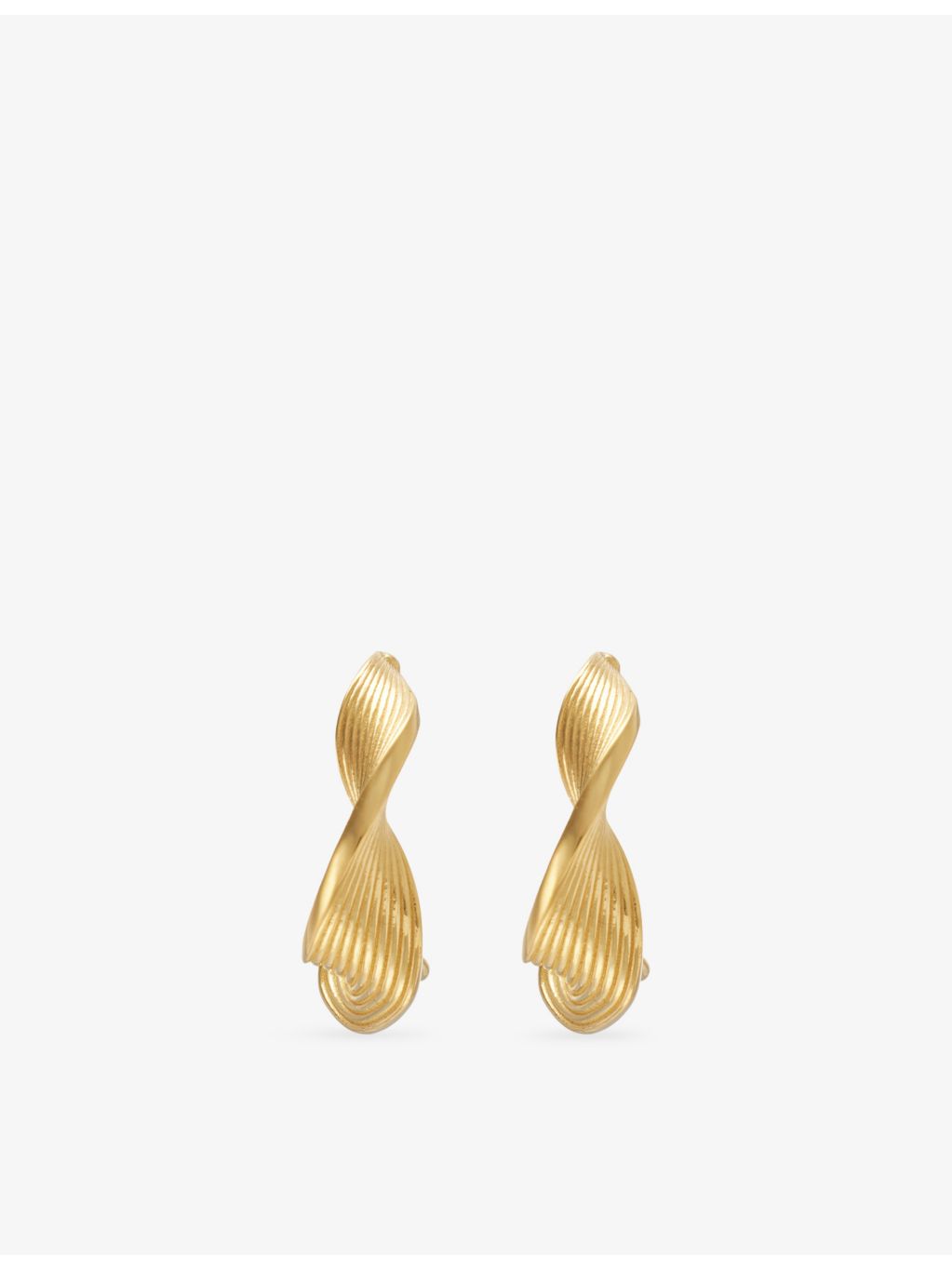 Rachel Jackson 18ct gold-plated twisted hoop earrings - British product