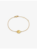Rachel Jackson Mini Happy Face bracelet, gold-plated sterling silver, UK version