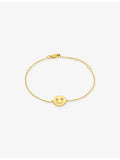 Rachel Jackson Mini Happy Face bracelet, gold-plated sterling silver, UK version