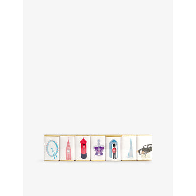 selfridges House of Dorchester London Tourism Map Seven Milk Chocolate Slims 70g- Buy online at McGrocer