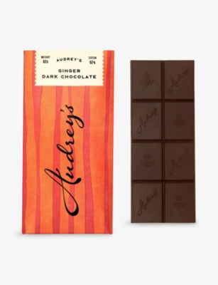 Audrey's dark 62% ginger chocolate bar 80g, UK version