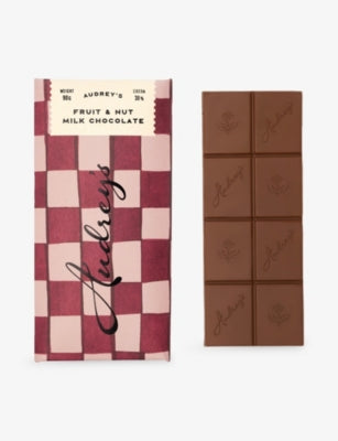 Audrey's fruit and nut chocolate bar 80g, imported from the UK