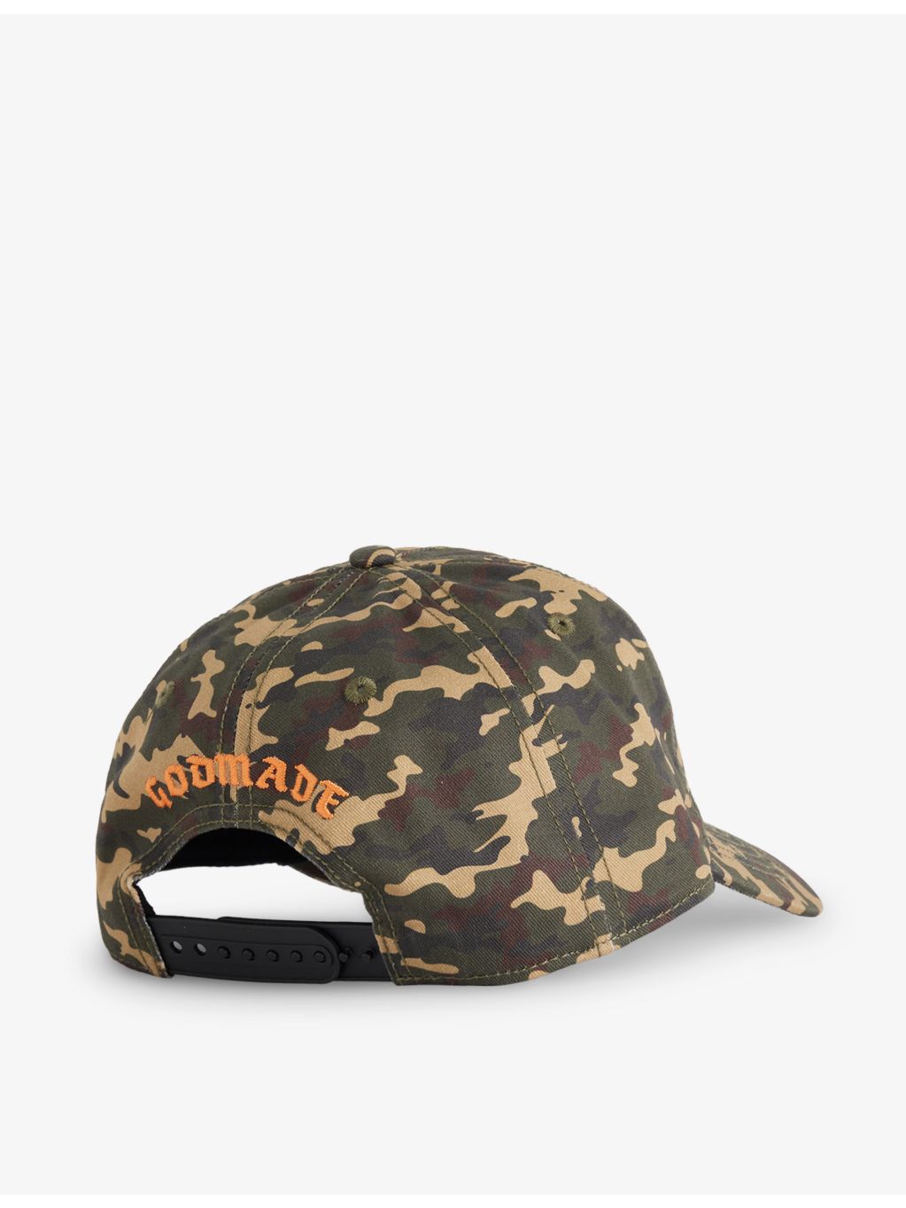 GODMADE camo cotton cap with logo embroidery, UK version