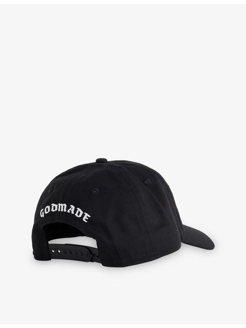 GODMADE adjustable cotton cap with embroidered logo, imported from the UK