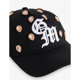 GODMADE cotton cap with gemstone embellishment and adjustable strap, British brand