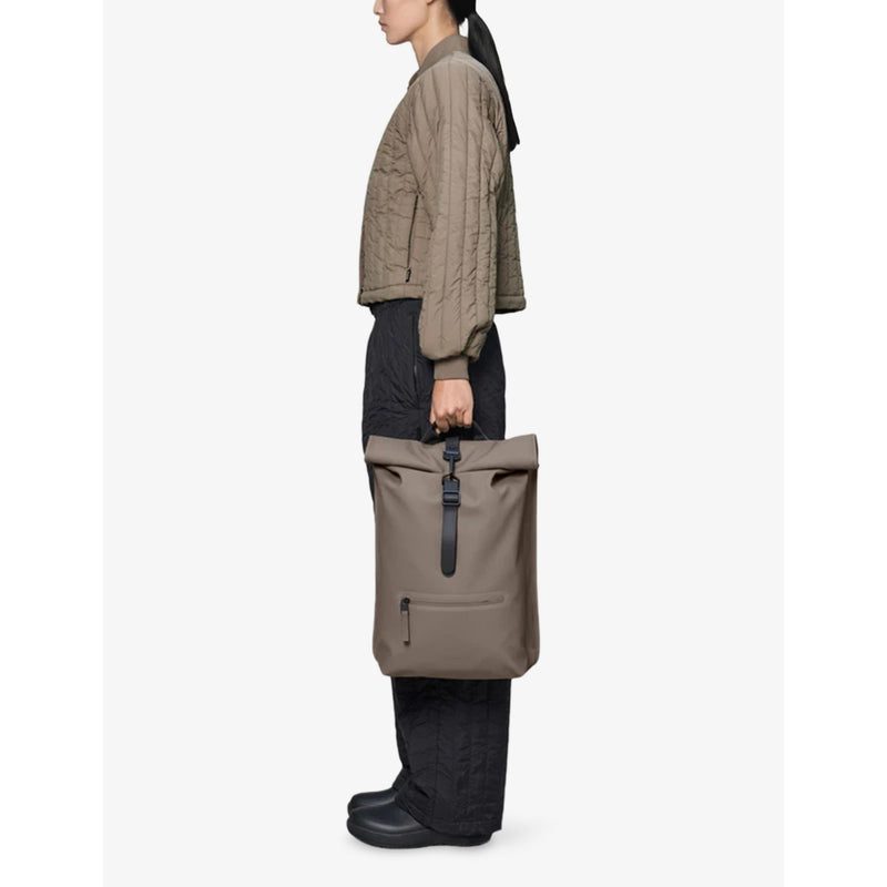 Rains roll-top woven rucksack 60cm - British product