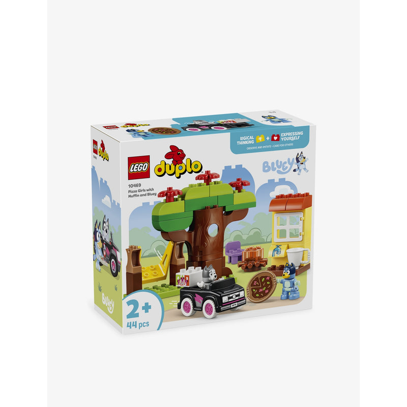 LEGO DUPLO Bluey Pizza Girls playset with Muffin and Bluey, UK version
