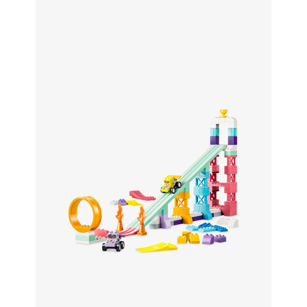 LEGO DUPLO 3-in-1 Creative Ramps with Vehicles playset 111 pieces (British brand)