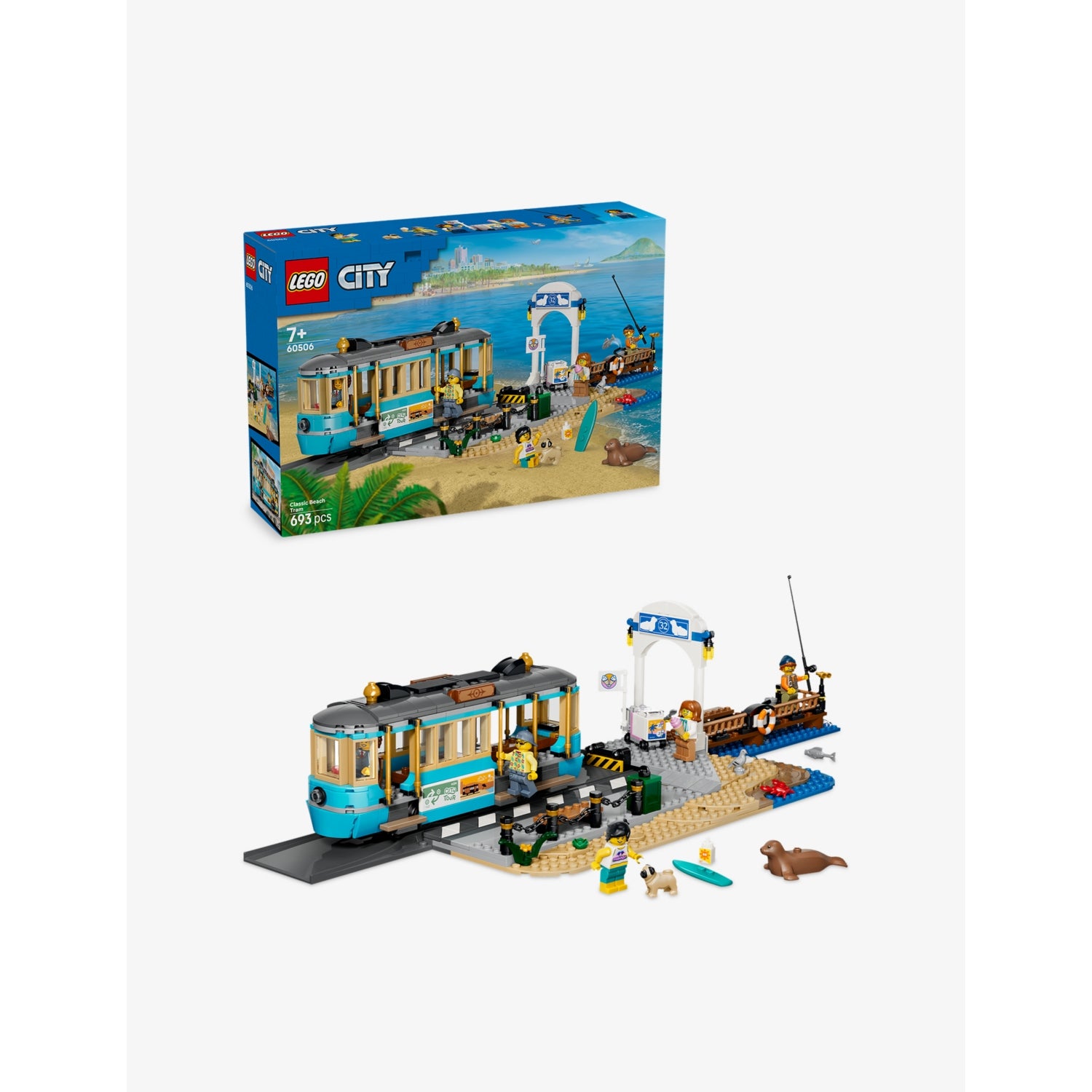 LEGO City Beach Streetcar playset 693 pieces - British product