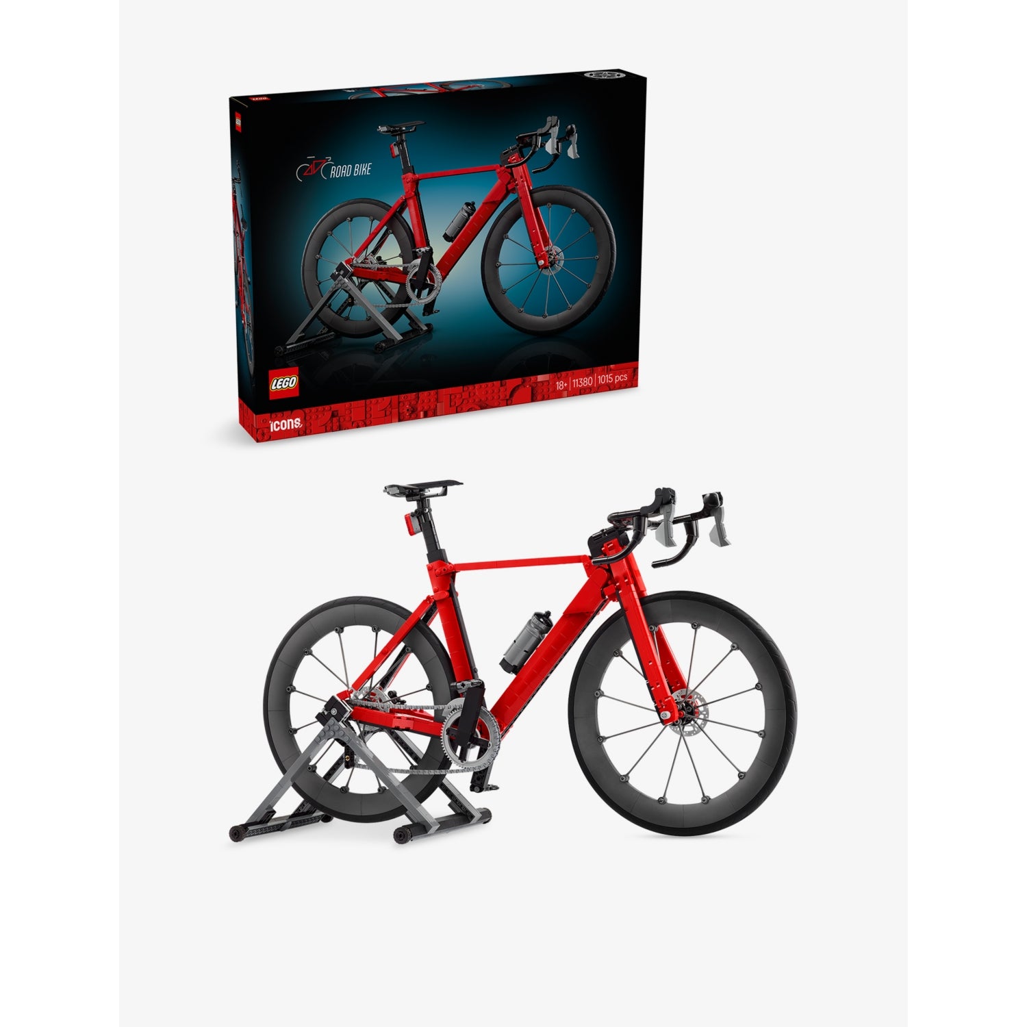 LEGO Icons 11380 road bike model kit, imported from the UK