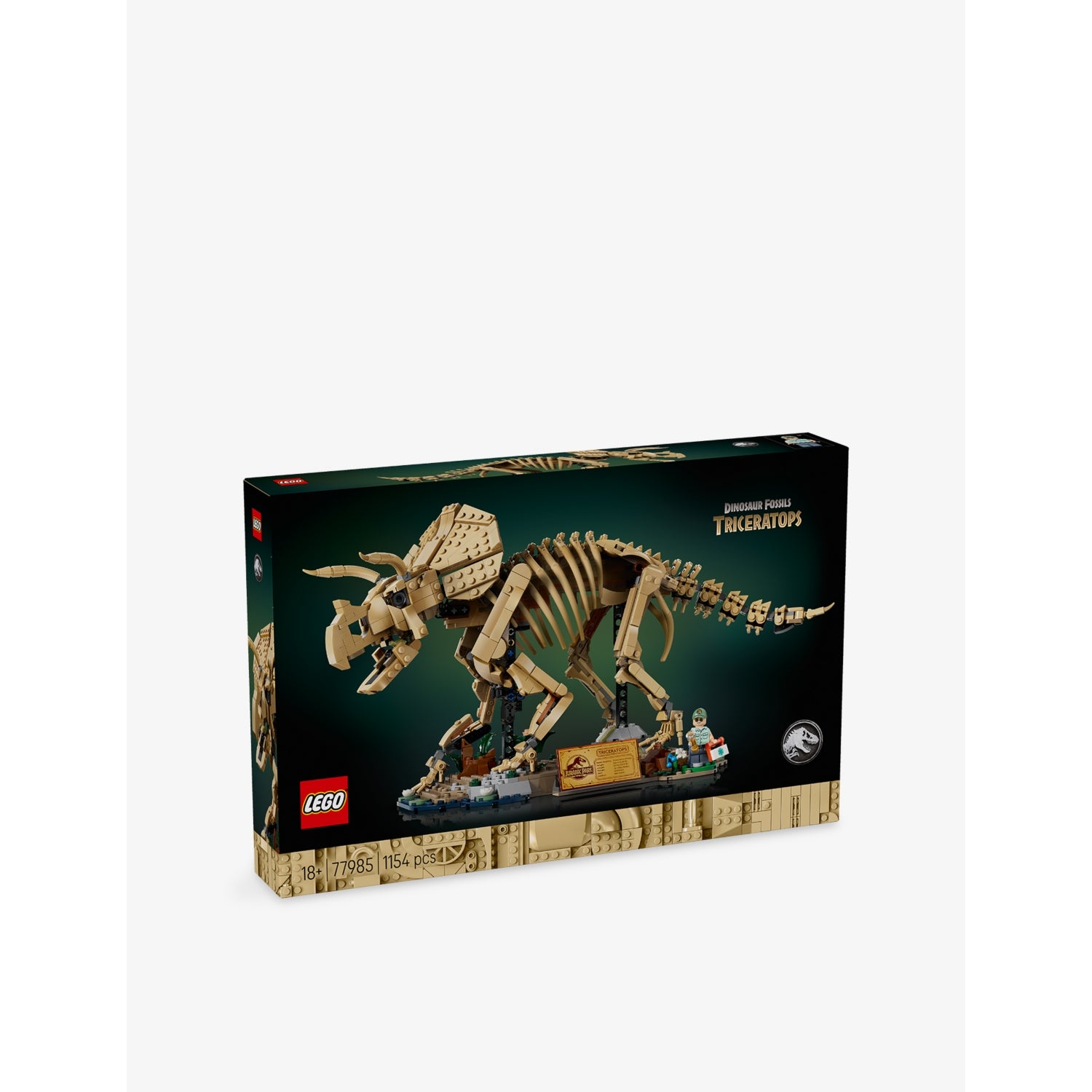 LEGO Jurassic World Triceratops fossil set, imported from the UK