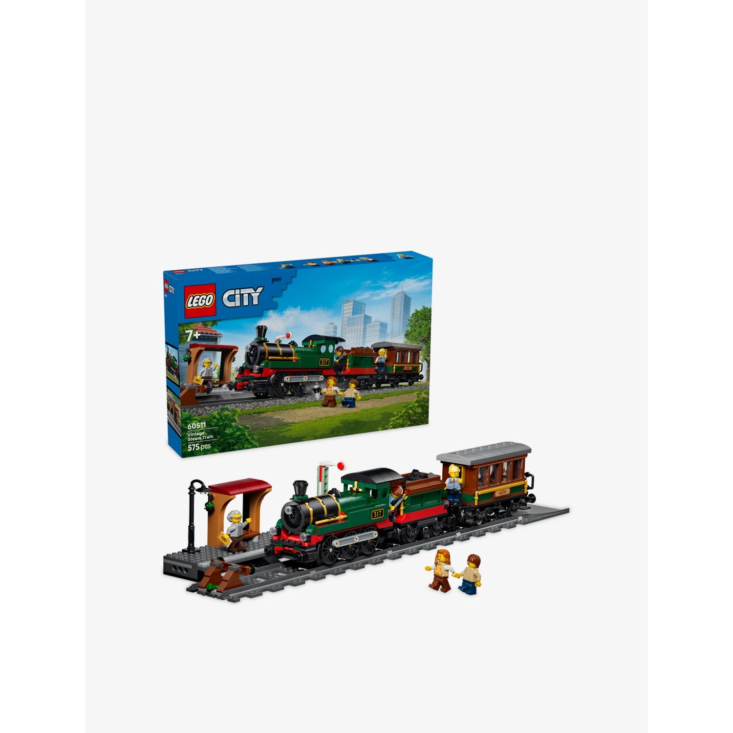 LEGO City vintage steam train building set 60511 (British brand)