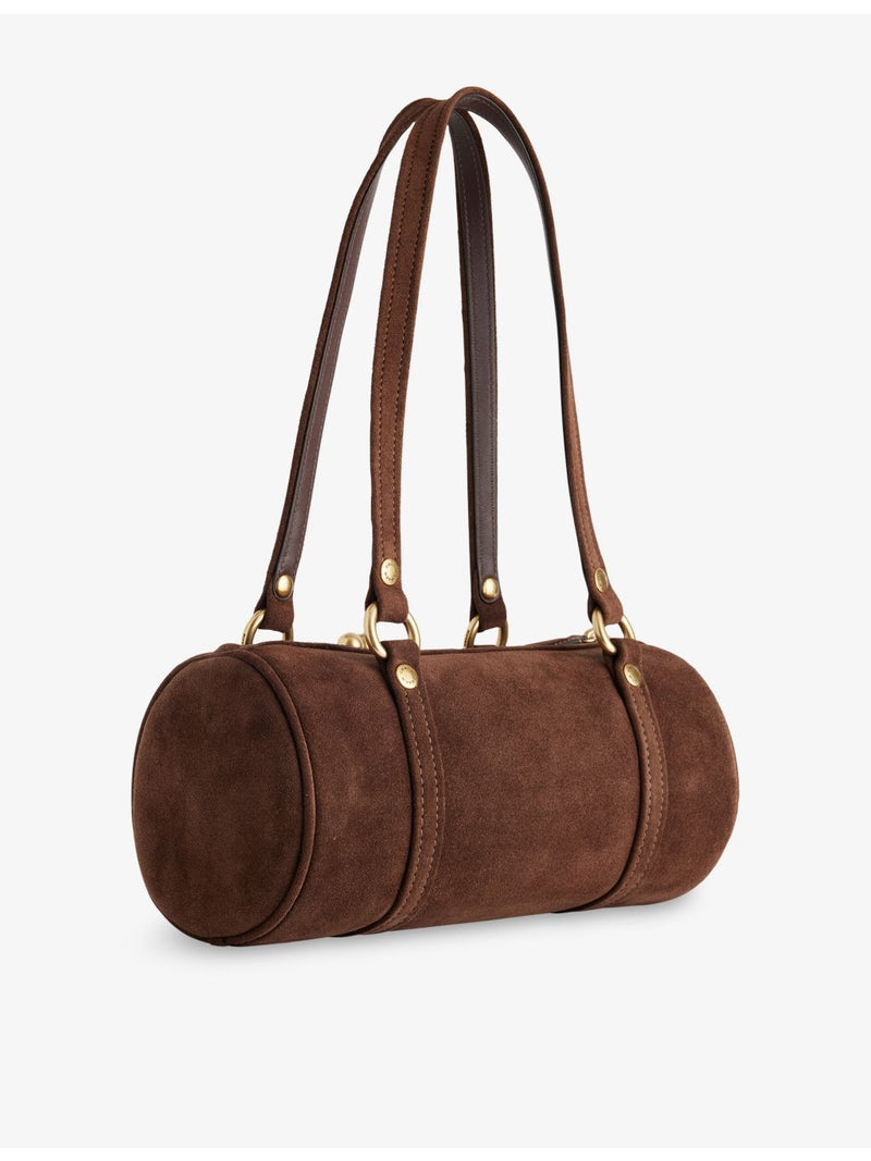 Coach suede barrel bag top-handle 27.5cm, imported from the UK