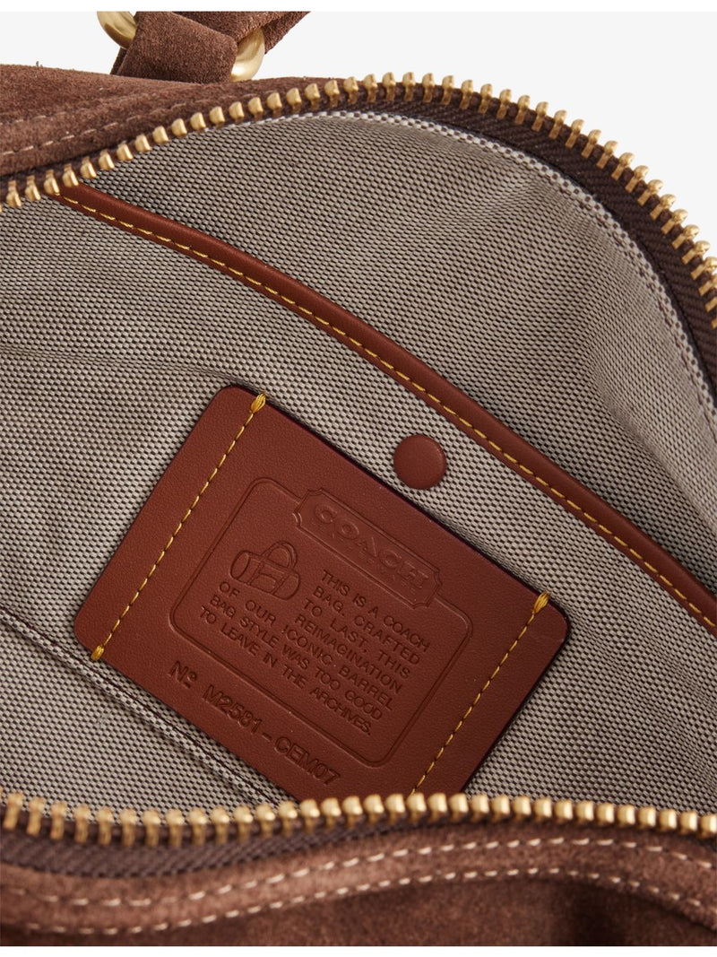 Coach suede barrel bag top-handle 27.5cm, imported from the UK