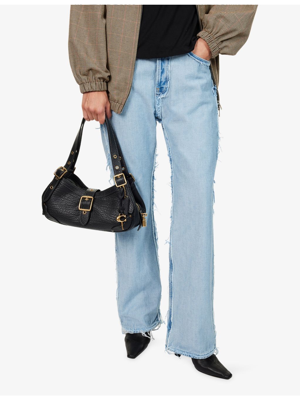 Coach Drifter three-compartment leather shoulder bag, UK version