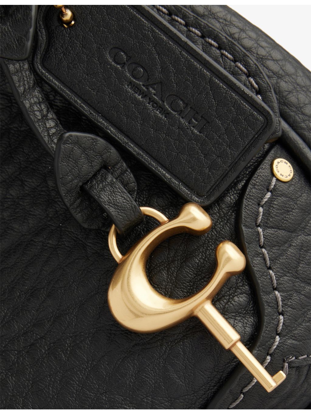 Coach Drifter three-compartment leather shoulder bag, UK version
