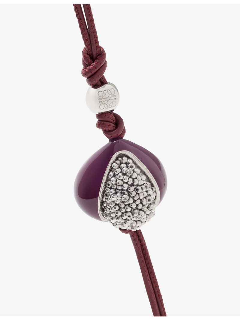 Loewe fig brass and enamel bag charm, imported from the UK