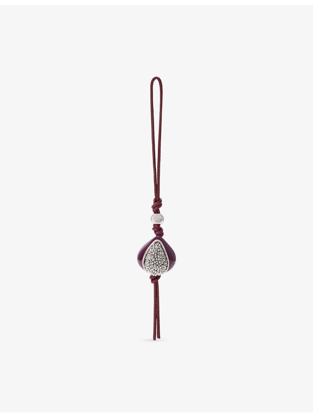 Loewe fig brass and enamel bag charm, imported from the UK