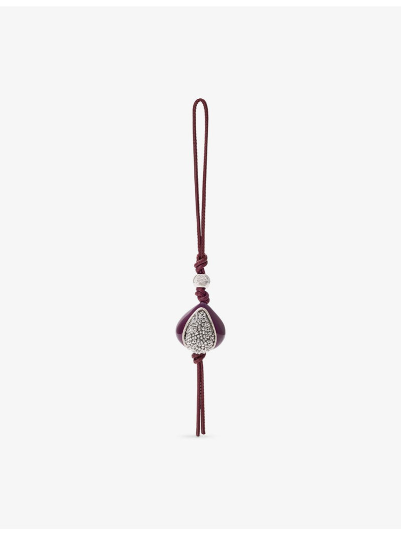 Loewe fig brass and enamel bag charm, imported from the UK