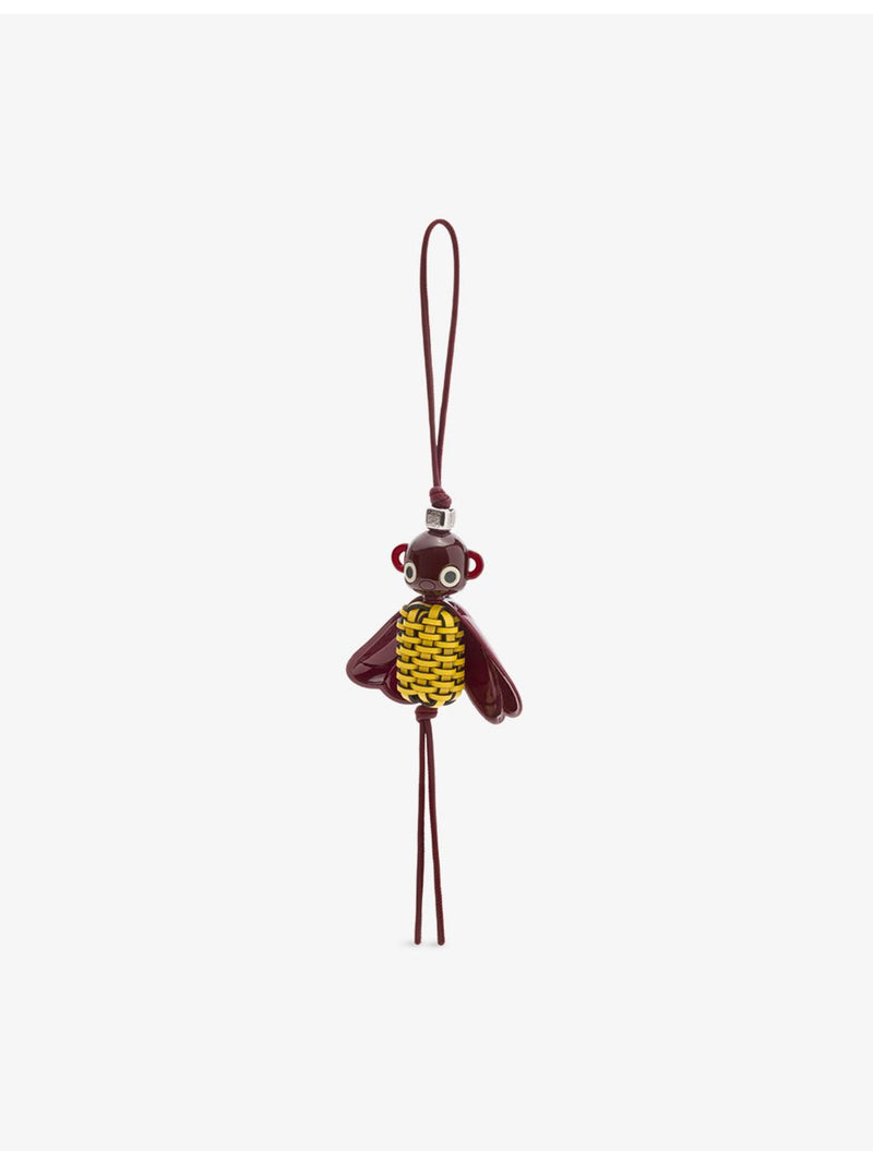 Loewe Blombée leather and acetate bag charm 26cm (British brand)