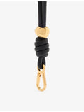 Loewe leather wristlet strap with knotted design and gold hardware, UK version