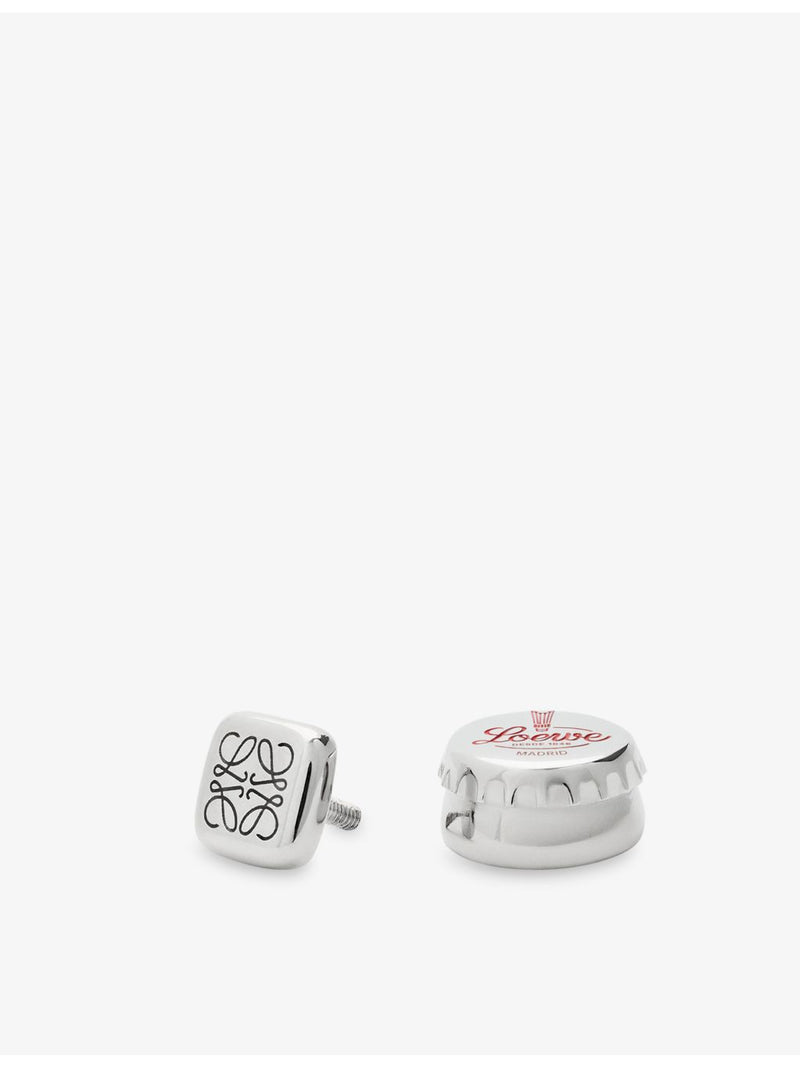 Loewe brass bottle cap pin silver-toned finish - British product